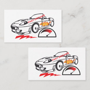 Throw Pillow Fast Dreams –Racing Car Pillow Design Business Card