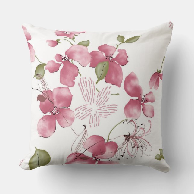 Throw Pillow/Floral Cushion (Front)
