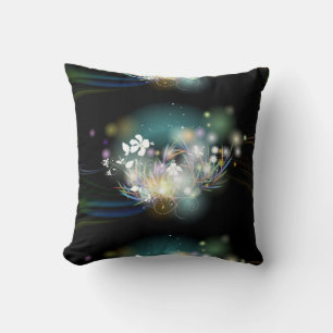 Throw Pillow/Flowers and Bokeh Cushion