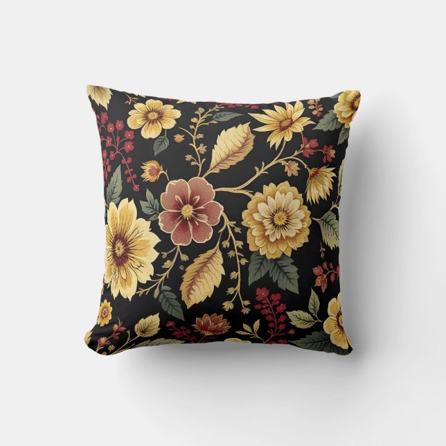 Throw Pillow flowers pattern  (Front)