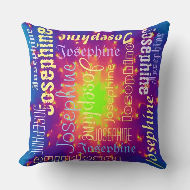 Throw Pillow Fractal Sunburst Super Nova (Front)