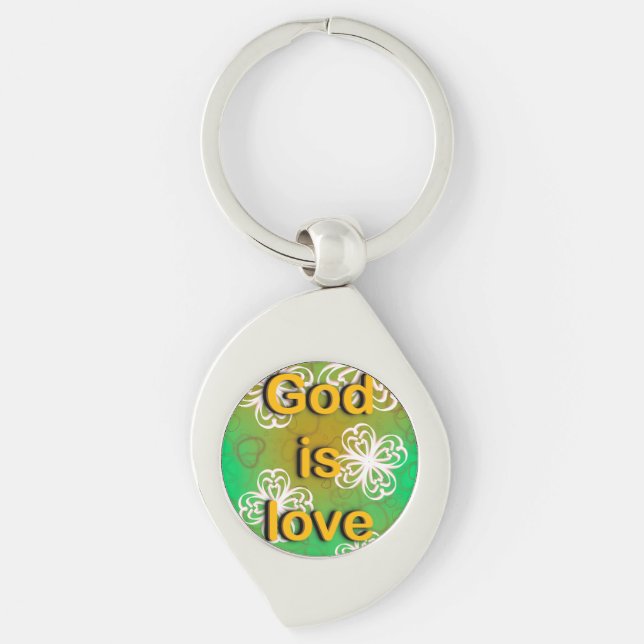 Throw Pillow god is love  Key Ring (Front)