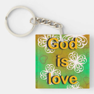 Throw Pillow god is love Key Ring