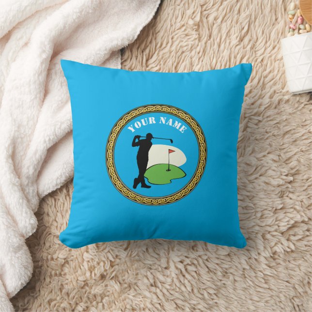 Throw Pillow Golf - Add Name - Golfer (Blanket)