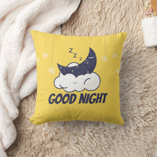 Throw Pillow Good Night Moon sky