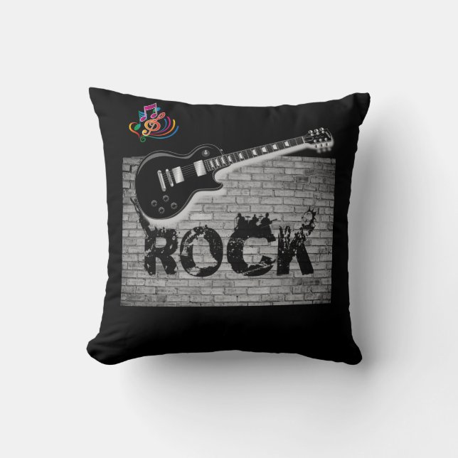 Throw Pillow Guitar (Front)