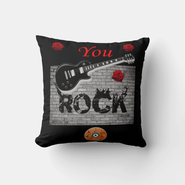 Throw Pillow Guitar (Front)