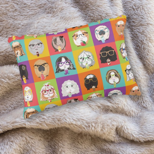 Throw Pillow Happy Guinea Pigs (Creator Uploaded)