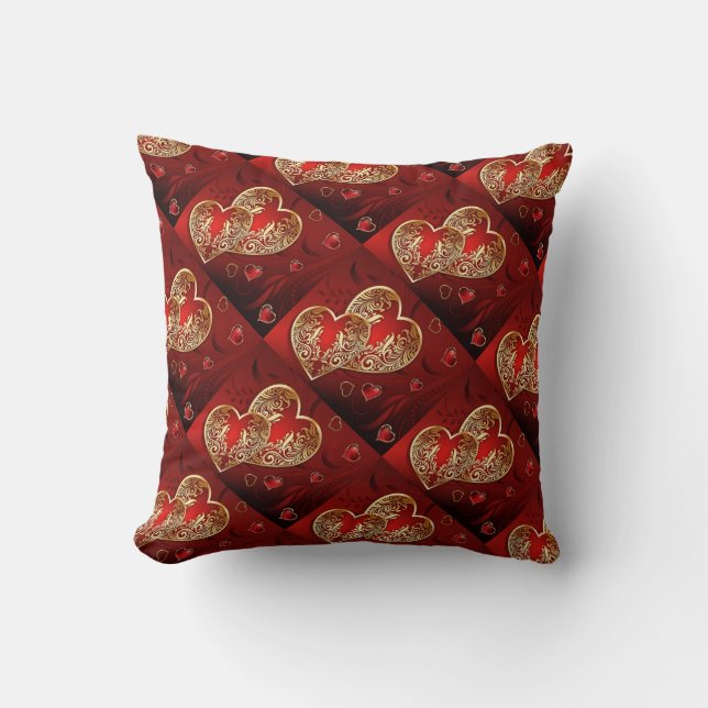 Throw Pillow/Heartss Cushion (Front)