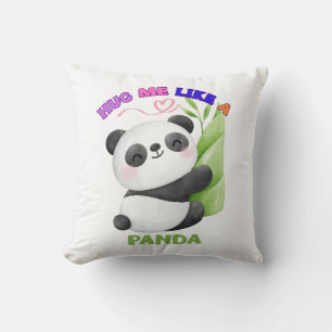 Throw Pillow – Hug Me Like a Panda 🐼