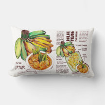 Throw Pillow Iftar Dish Kolak Banana