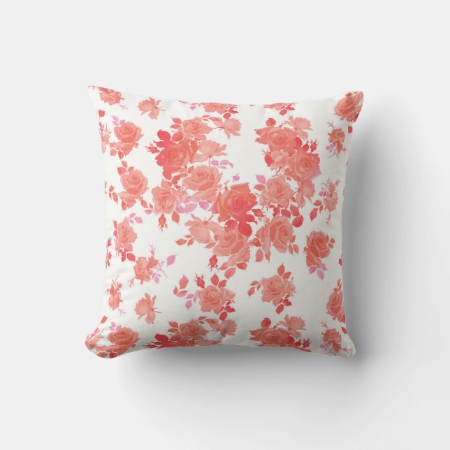 Throw Pillow in Elzbieta pink lemonade (Front)