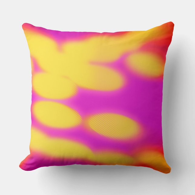 Throw pillow in red pink and yellow (Front)