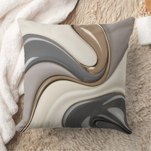 Throw pillow in stylish abstract graphic