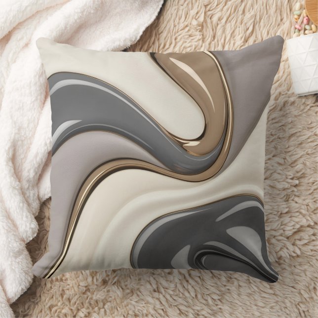 Throw pillow in stylish abstract graphic (Blanket)