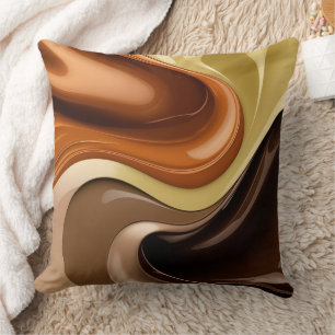 Throw pillow in stylish abstract graphic