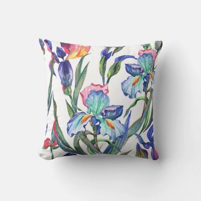 Throw Pillow - Irises (Front)