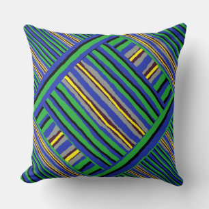 Throw Pillow- Kente Stripes #2 Throw Pillow