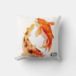 Throw Pillow-KOI Fish Cushion
