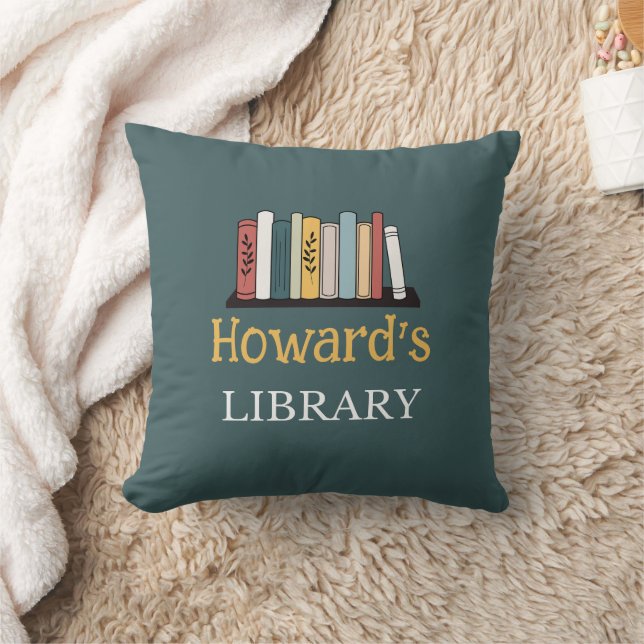 Throw Pillow - Library -  Personalised - Add Name (Blanket)