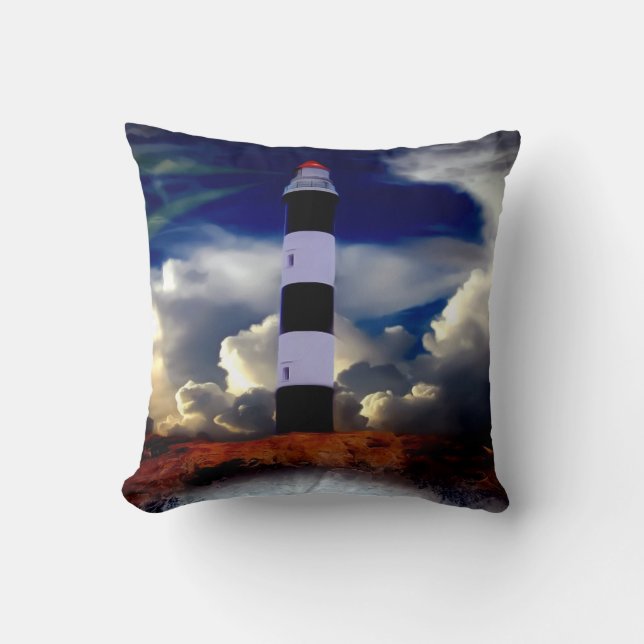 Throw Pillow/Lighthouse Cushion (Front)