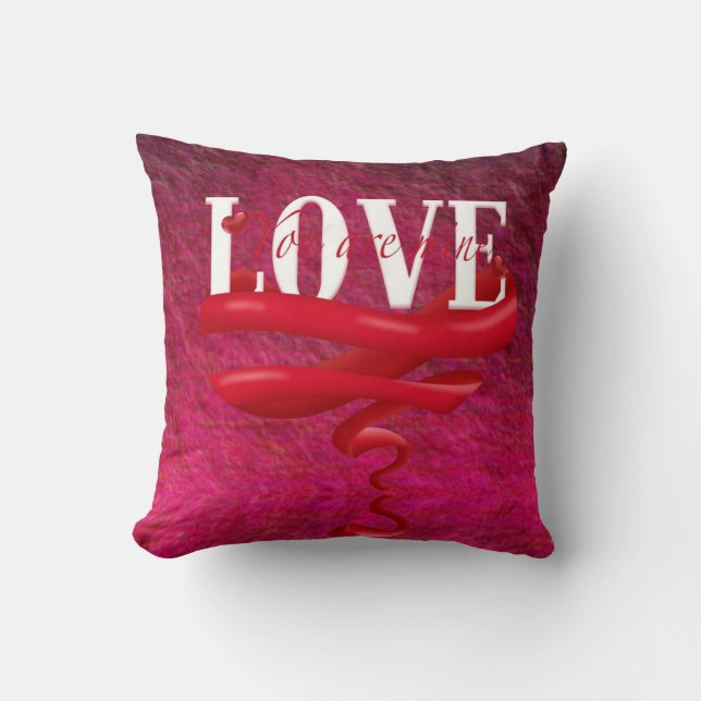 Throw Pillow Love  (Front)