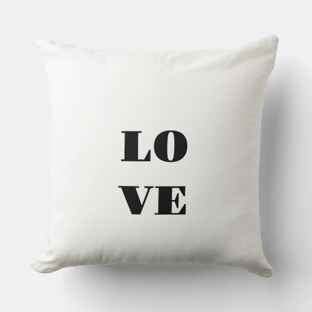 throw pillow love design (Front)