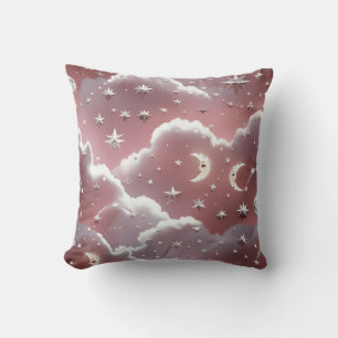 Throw Pillow – Luxury Quartz Pink Celestial Moon