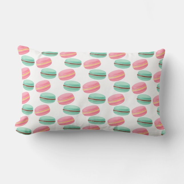 Throw Pillow-Macarons Lumbar Cushion (Front)