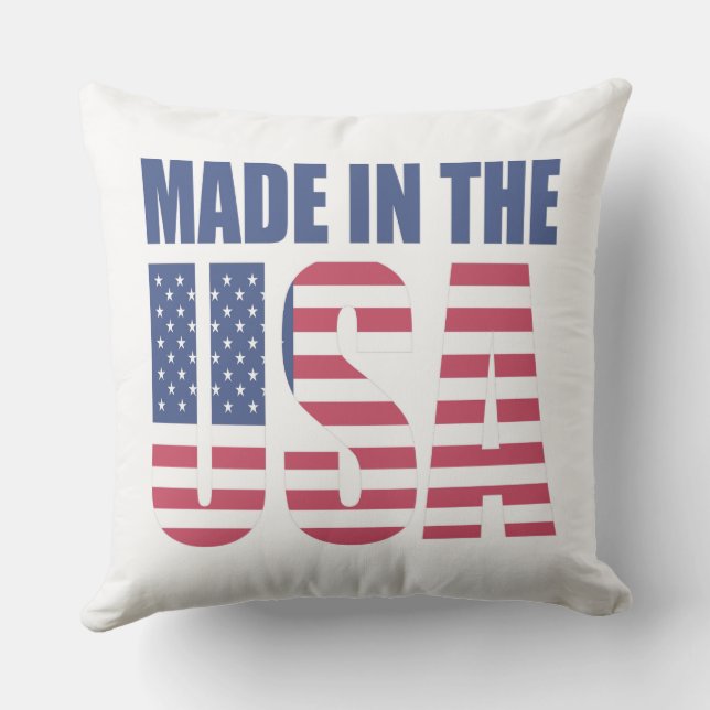 Throw Pillow Made in the USA (Back)