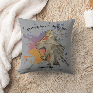 Throw Pillow Majestic Lion Papercut