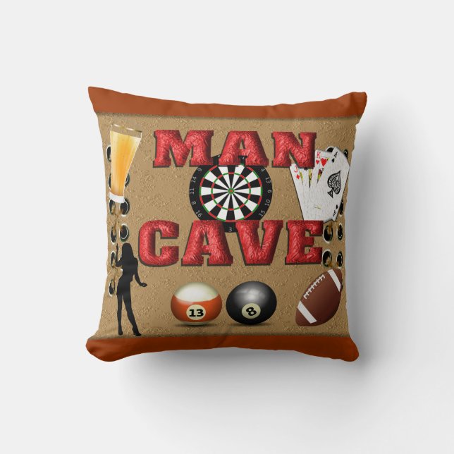 Throw pillow - man cave (Front)