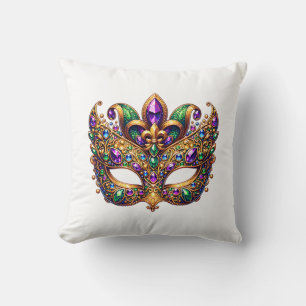Throw Pillow Mardi Gras
