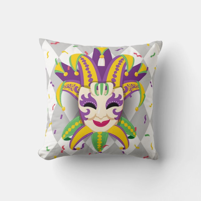 Throw Pillow Mardi Gras (Front)