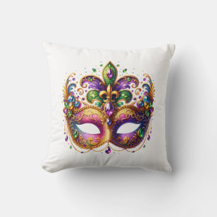 Throw Pillow Mardi Gras