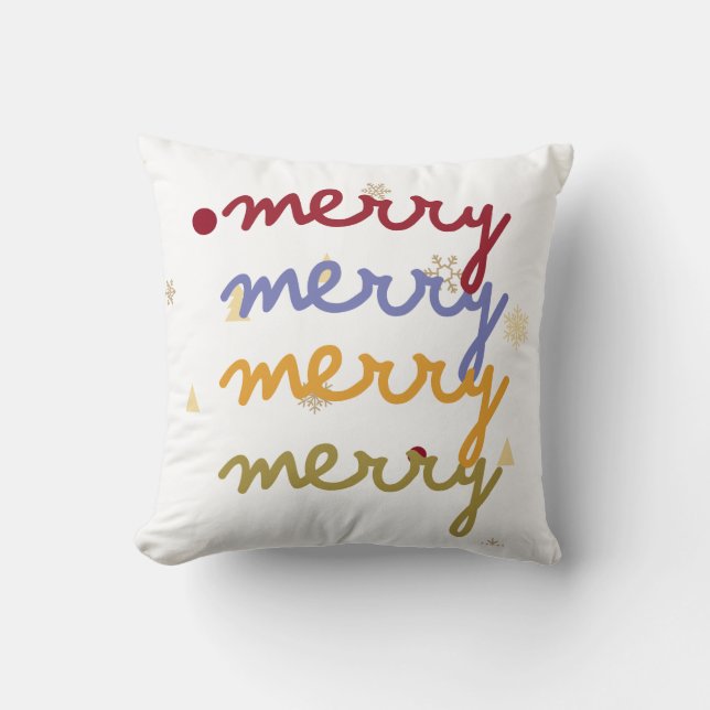 Throw Pillow merry christmas (Front)