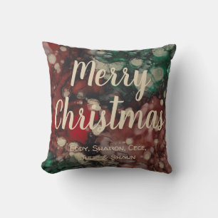 Throw Pillow Merry Christmas Colour Bursts