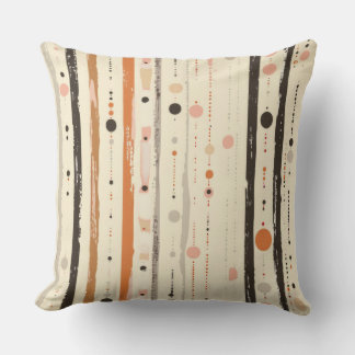 Throw Pillow Modern Minimalist Polka Line square 