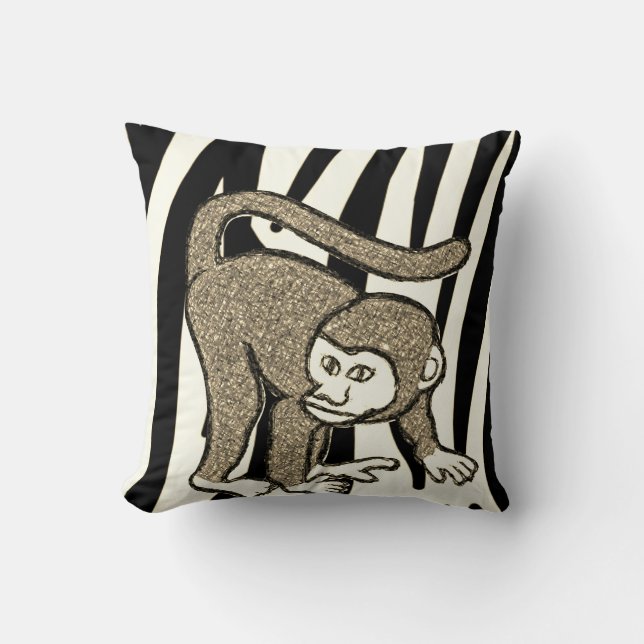 Throw Pillow Monkey (Front)