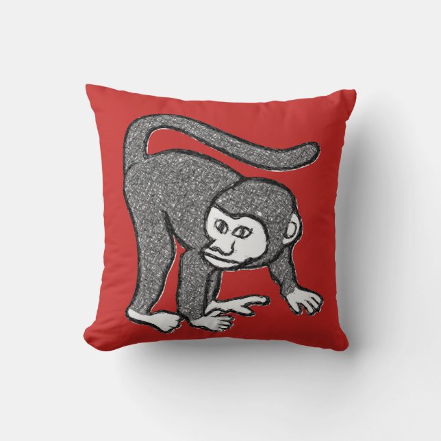 Throw Pillow Monkey (Front)