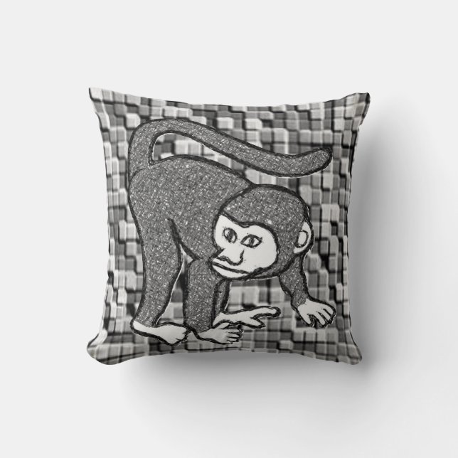 Throw Pillow Monkey (Front)
