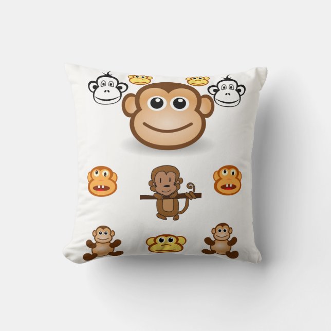 Throw Pillow Monkey (Front)