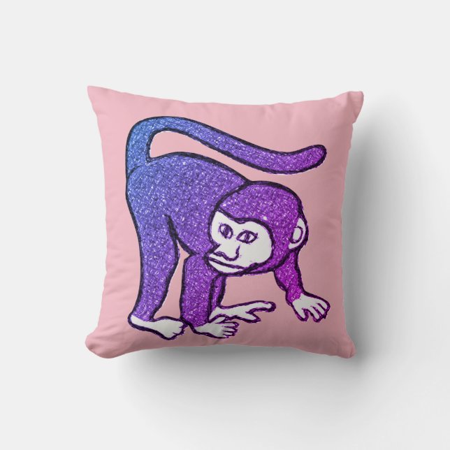 Throw Pillow Monkey (Front)
