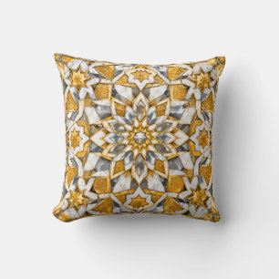 Throw Pillow, Moroccan zellige Cushion