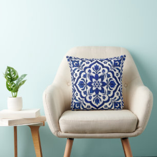 Throw Pillow, moroccan zellige Cushion