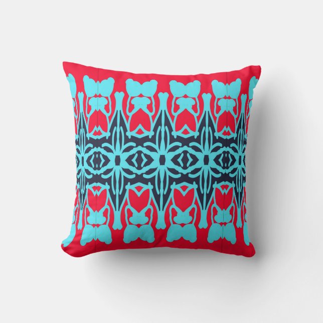 Throw Pillow, Multi colour fabric print design  Cushion (Front)