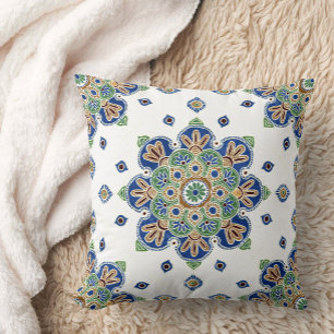 Throw Pillow Multi-coloured Medallion