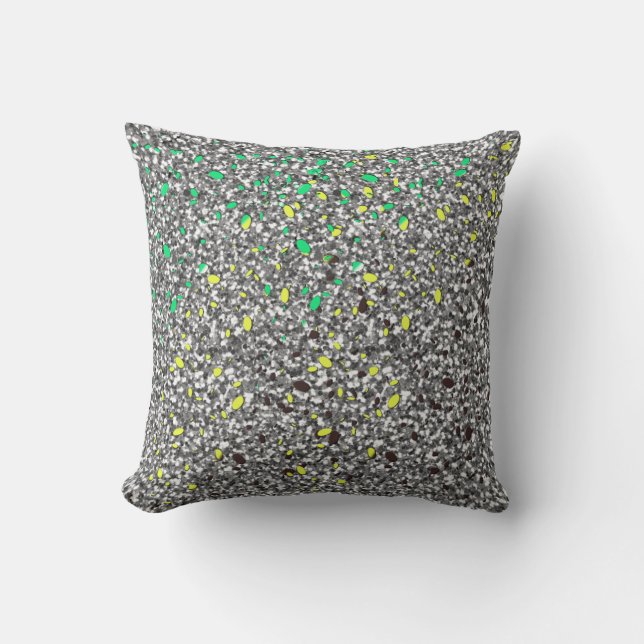 Throw Pillow multicolore dots  (Front)