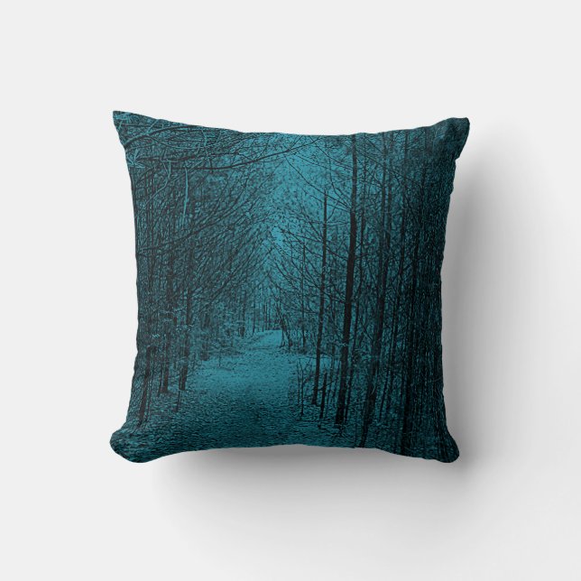 Throw Pillow - Nature Trail Pattern Light Blue (Front)