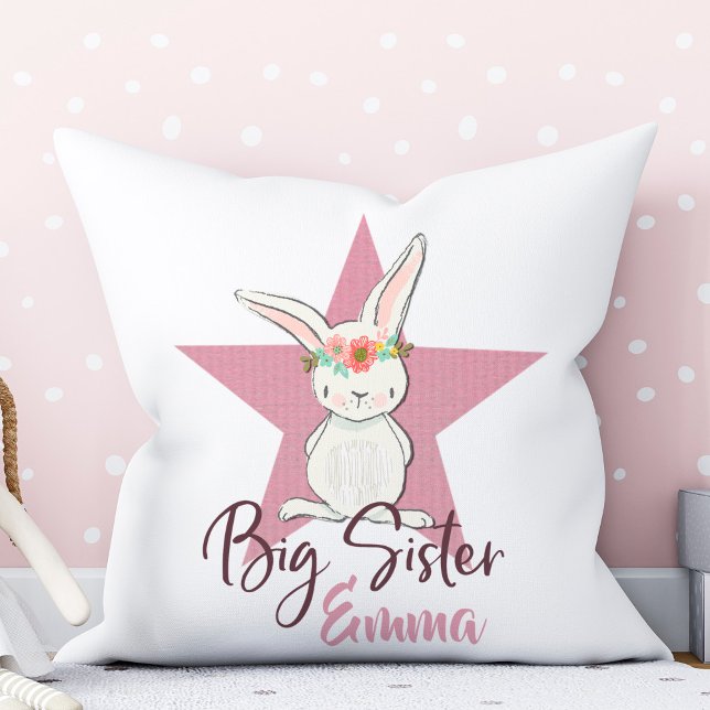 Throw Pillow Nursery girl decoration Big Sister (Creator Uploaded)